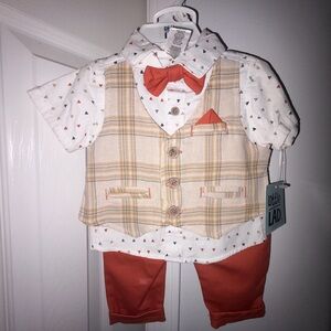Plaid Vest and Bow Tie Outfit for Kids